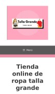 How tiendatallagrande.com looks like on a mobile device such as an iPhone.