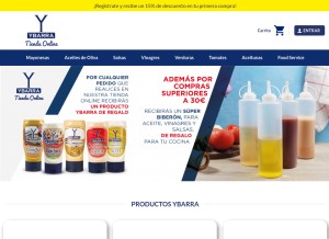 How tiendaybarra.es looks like on a tablet such as an iPad.