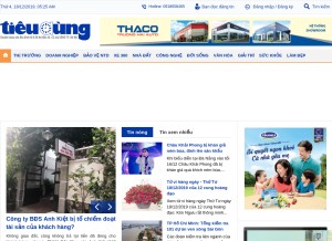 How tieudung.vn looks like on a tablet such as an iPad.