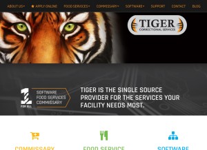 How tigercommissary.com looks like on a tablet such as an iPad.
