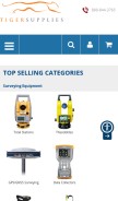 How tigersupplies.com looks like on a mobile device such as an iPhone.