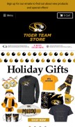 How tigerteamstore.com looks like on a mobile device such as an iPhone.