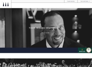 How tigerwoods.com looks like on a tablet such as an iPad.