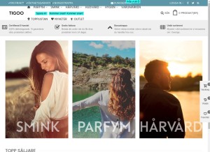 How tigoo.com looks like on a tablet such as an iPad.