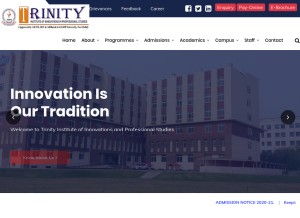 How tiips.ac.in looks like on a tablet such as an iPad.