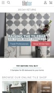 How tilebar.com looks like on a mobile device such as an iPhone.