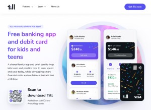 How tillfinancial.com looks like on a tablet such as an iPad.
