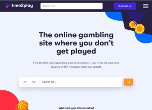 How time2play.com looks like on a tablet such as an iPad.