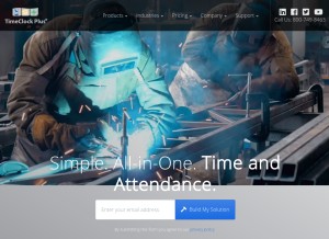 How timeclockplus.com looks like on a tablet such as an iPad.