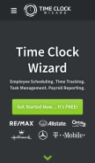 How timeclockwizard.com looks like on a mobile device such as an iPhone.