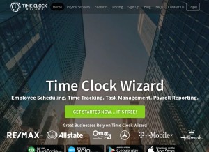 How timeclockwizard.com looks like on a tablet such as an iPad.