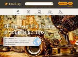 How timemaps.com looks like on a tablet such as an iPad.