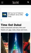 How timeoutdubai.com looks like on a mobile device such as an iPhone.