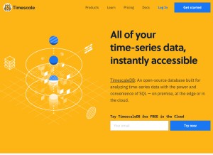 How timescale.com looks like on a tablet such as an iPad.