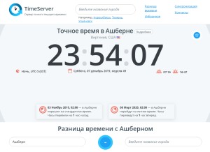 How timeserver.ru looks like on a tablet such as an iPad.