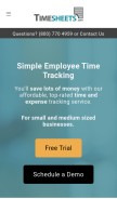 How timesheets.com looks like on a mobile device such as an iPhone.