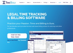 How timesolv.com looks like on a tablet such as an iPad.