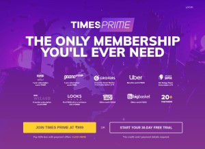 How timesprime.com looks like on a tablet such as an iPad.