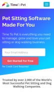 How timetopet.com looks like on a mobile device such as an iPhone.