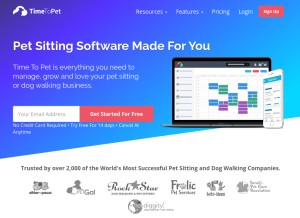 How timetopet.com looks like on a tablet such as an iPad.