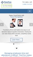 How timetrex.com looks like on a mobile device such as an iPhone.