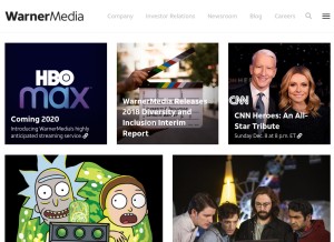 How timewarner.com looks like on a tablet such as an iPad.