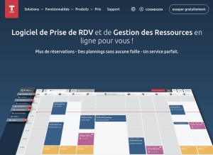How timify.com looks like on a tablet such as an iPad.