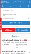 How timviecnhanh.com looks like on a mobile device such as an iPhone.
