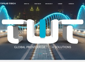 How timwe.com looks like on a tablet such as an iPad.