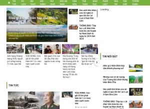 How tinhanam.net looks like on a tablet such as an iPad.