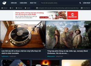 How tinhte.vn looks like on a tablet such as an iPad.