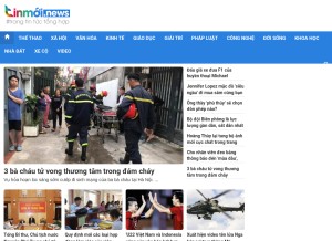 How tinmoi.news looks like on a tablet such as an iPad.