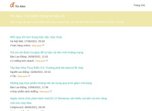 How tintuc.ates.vn looks like on a tablet such as an iPad.