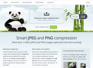 How tinyjpg.com looks like on a tablet such as an iPad.