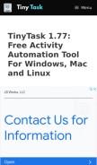 How tinytask.xyz looks like on a mobile device such as an iPhone.