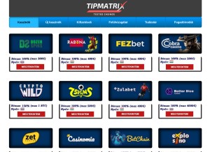 How tipmatrix.com looks like on a tablet such as an iPad.