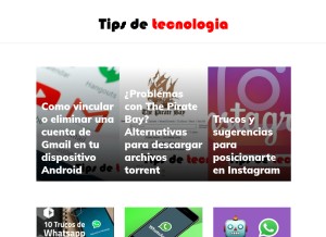 How tipsdetecnologia.com.ve looks like on a tablet such as an iPad.