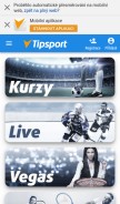 How tipsport.cz looks like on a mobile device such as an iPhone.