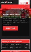 How tipstersoccer.net looks like on a mobile device such as an iPhone.