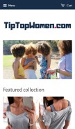 How tiptopwomen.com looks like on a mobile device such as an iPhone.