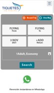 How tiquetesdevuelos.com looks like on a mobile device such as an iPhone.