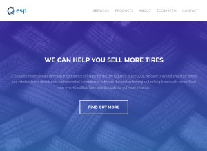 How tireweb.com looks like on a tablet such as an iPad.