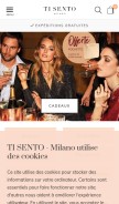 How tisento-milano.fr looks like on a mobile device such as an iPhone.