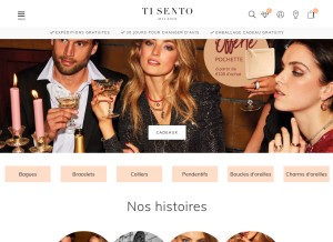 How tisento-milano.fr looks like on a tablet such as an iPad.