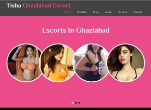 How tishaescort.com looks like on a tablet such as an iPad.