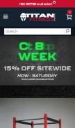 How titan.fitness looks like on a mobile device such as an iPhone.