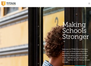 How titank12.com looks like on a tablet such as an iPad.