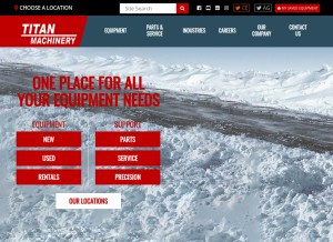How titanmachinery.com looks like on a tablet such as an iPad.