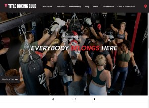 How titleboxingclub.com looks like on a tablet such as an iPad.
