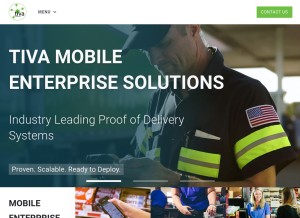 How tivasoftware.com looks like on a tablet such as an iPad.